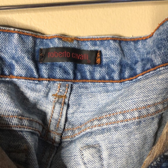 Roberto Cavalli light wash bohemian jeans - Picture 6 of 7